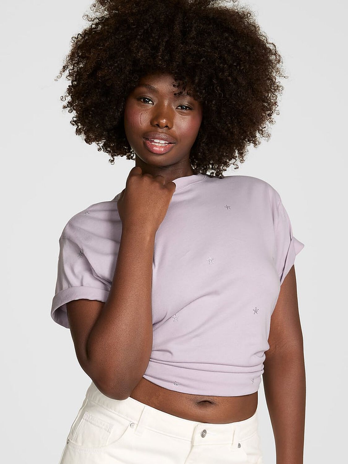 vs Pink Campus Cotton Tee Spring Violet Ott Shine 1 of 2 