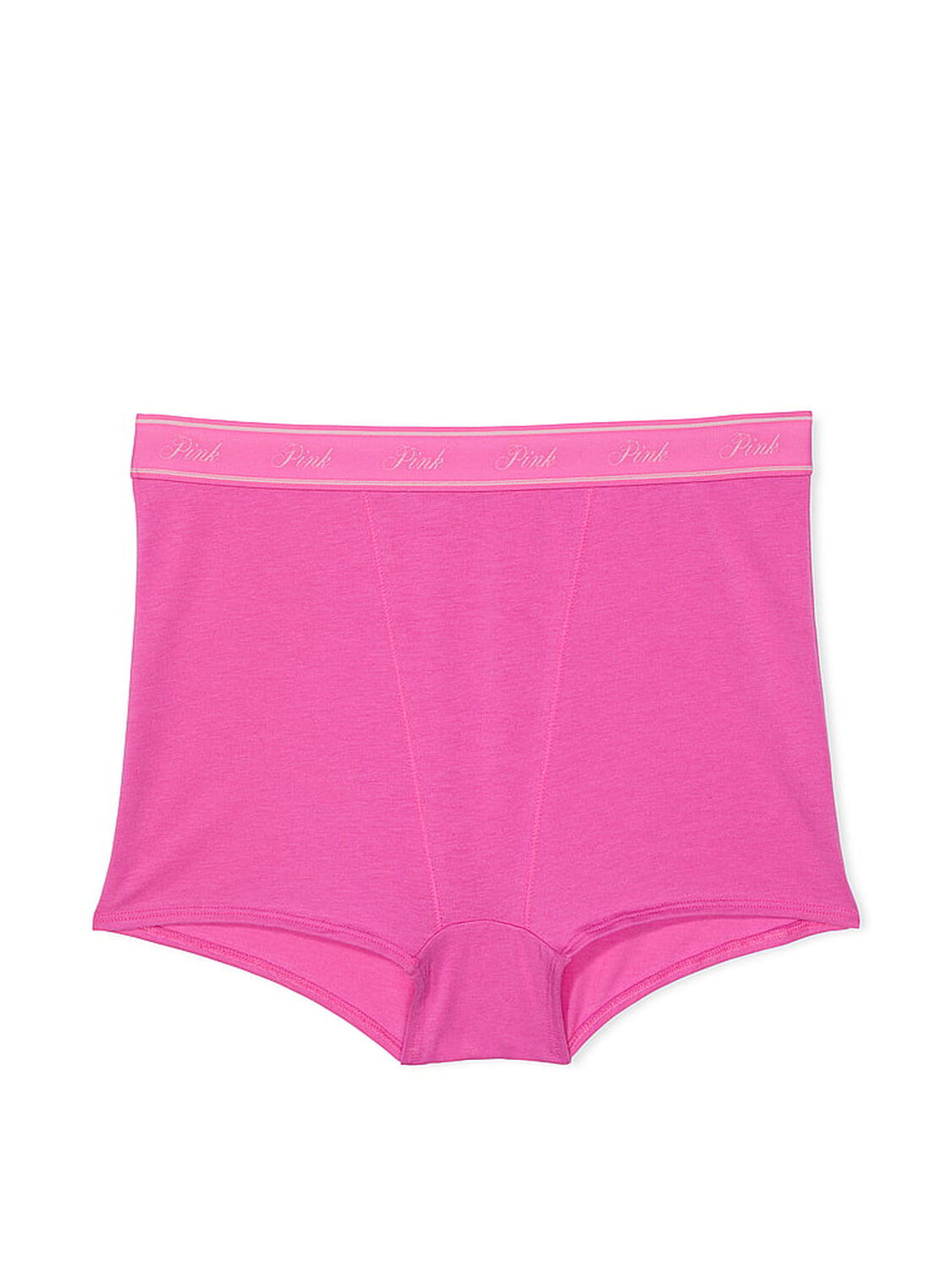 vs Pink Logo Cotton High-Waist Boyshort Panty Pink Gossip 1 of 3 