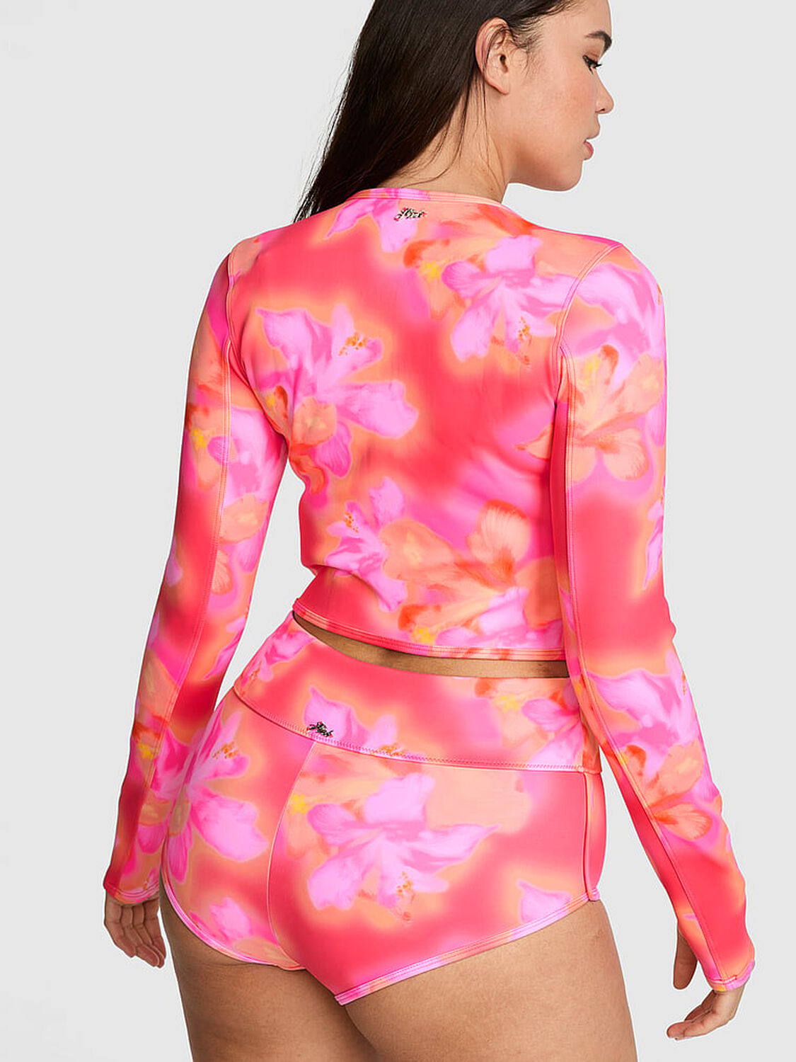 vs Pink Cropped Scuba Jacket Hazy Hibiscus 2 of 3 