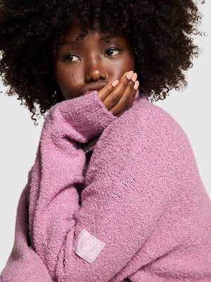 Cozy Boucl&eacute; Half-Zip Sweater