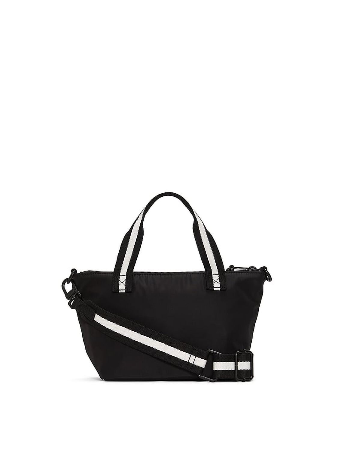 vs Pink Mini Crossbody Nylon Tote Bag Pure Black 2 of 3 