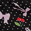 Sweet Dreams Pajama Pants, Black Dots With Cherry & Bow Print, swatch
