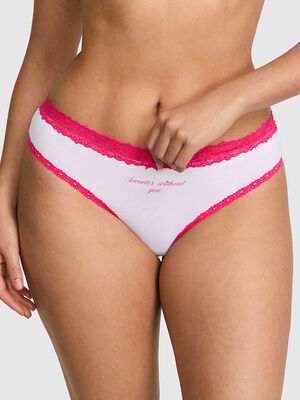 Cotton Lace-Trim Cheeky Panty