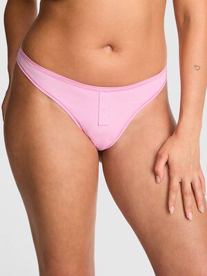 Cotton High-Leg Thong Panty