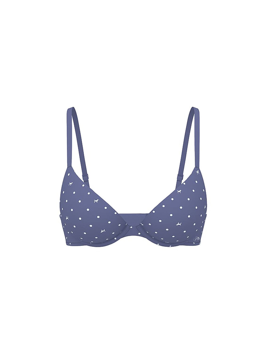 vs Pink Wear Everywhere Wear Everywhere Push-Up Bra Dusty Iris Dot Dog Print 3 of 3 