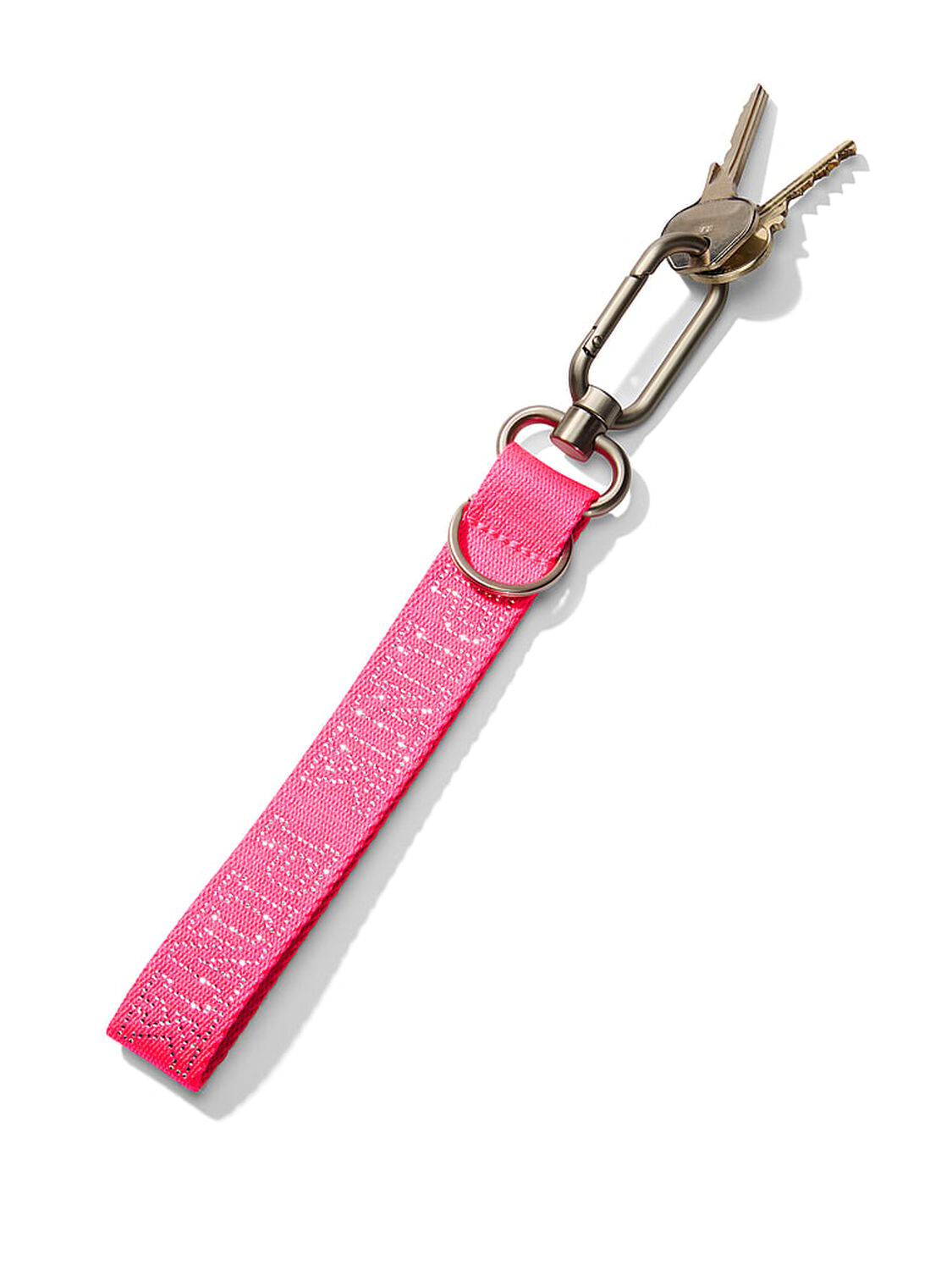 vs Pink Wristlet Strap Keychain Pink With Bling Logo 2 of 2 