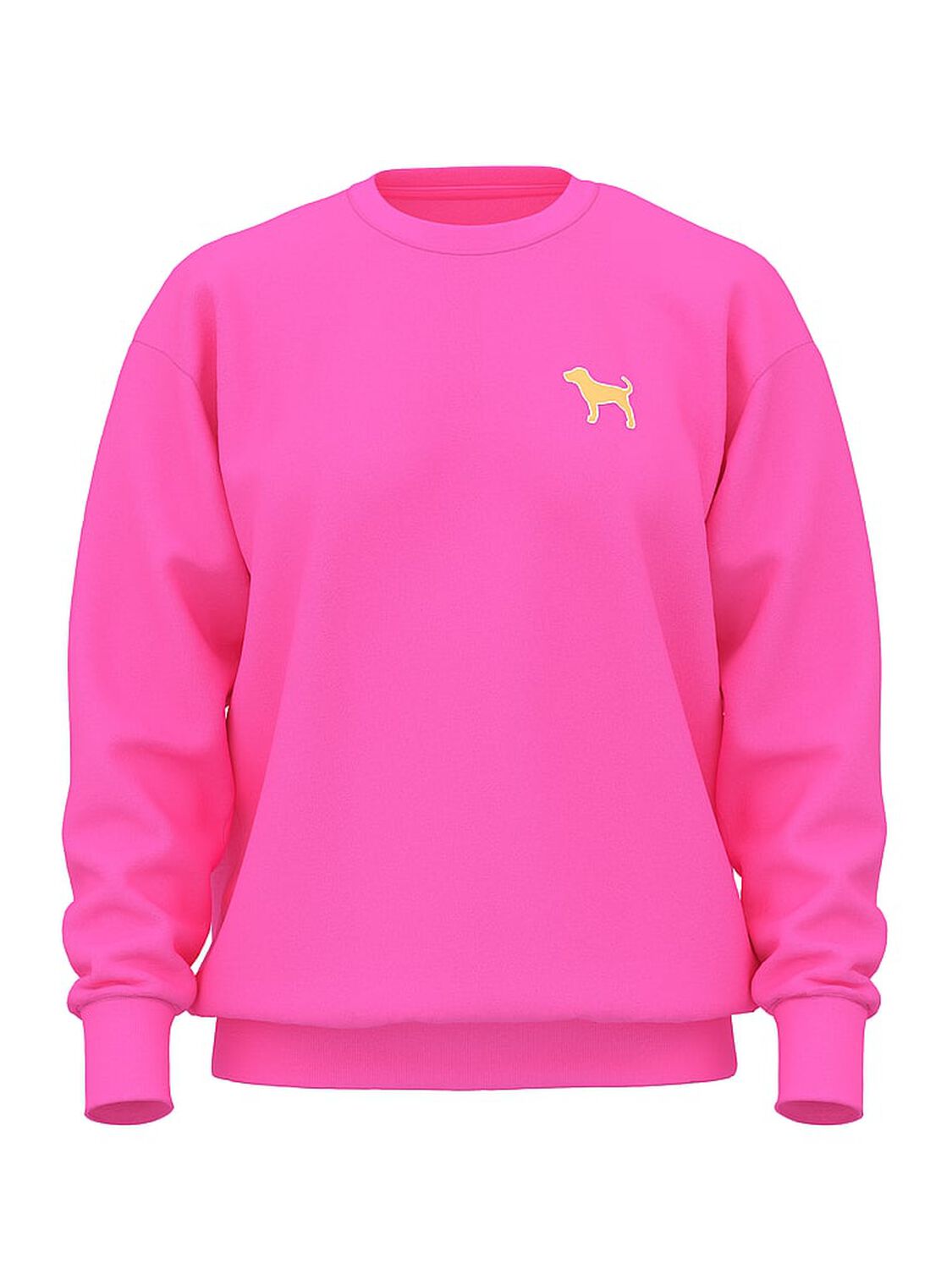 vs Pink Ivy Fleece Oversized Crew Sweatshirt Limited Edition Pink Gossip 3 of 3 
