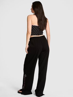 Campus Fleece&trade; Wide-Leg Split-Hem Sweatpants