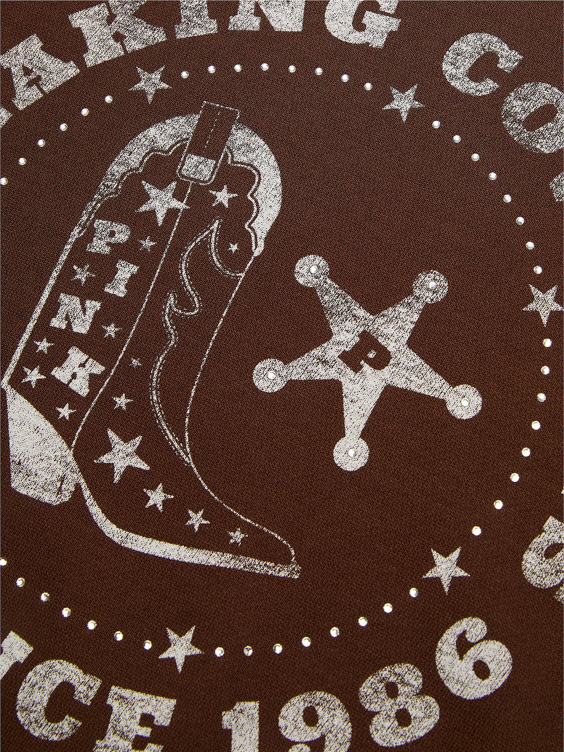 vs Pink Ivy Fleece Oversized Crew Sweatshirt Ganache Western Bling 4 of 4 