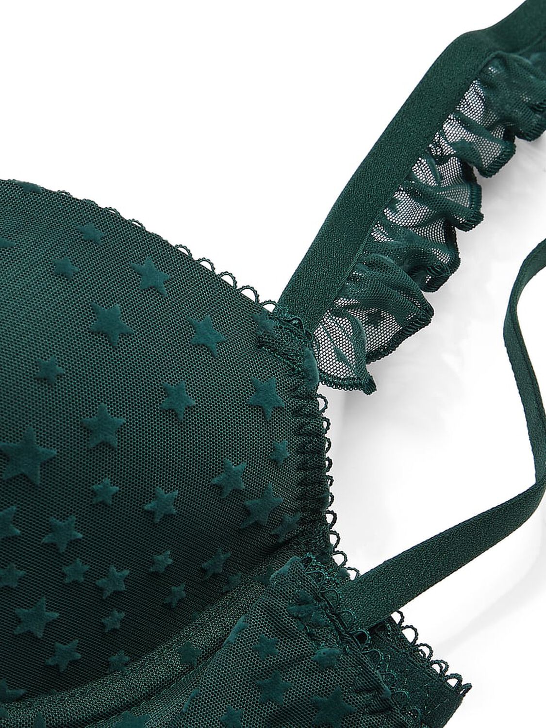 vs Pink Wink Lightly Lined Balconette Bra Deep Forest 4 of 4 