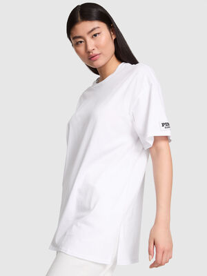 Cotton Oversized Side-Slit Sleepshirt