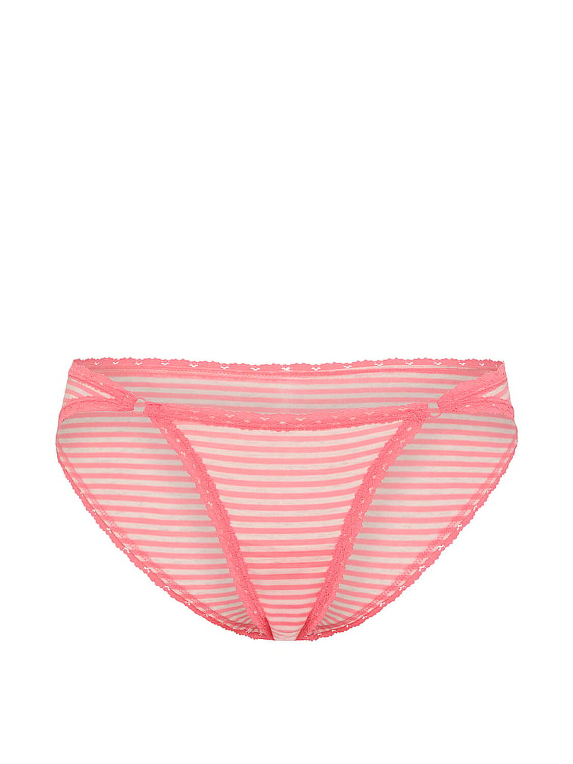 vs Pink Cotton Lace-Trim Cheeky Panty 3 of 3 