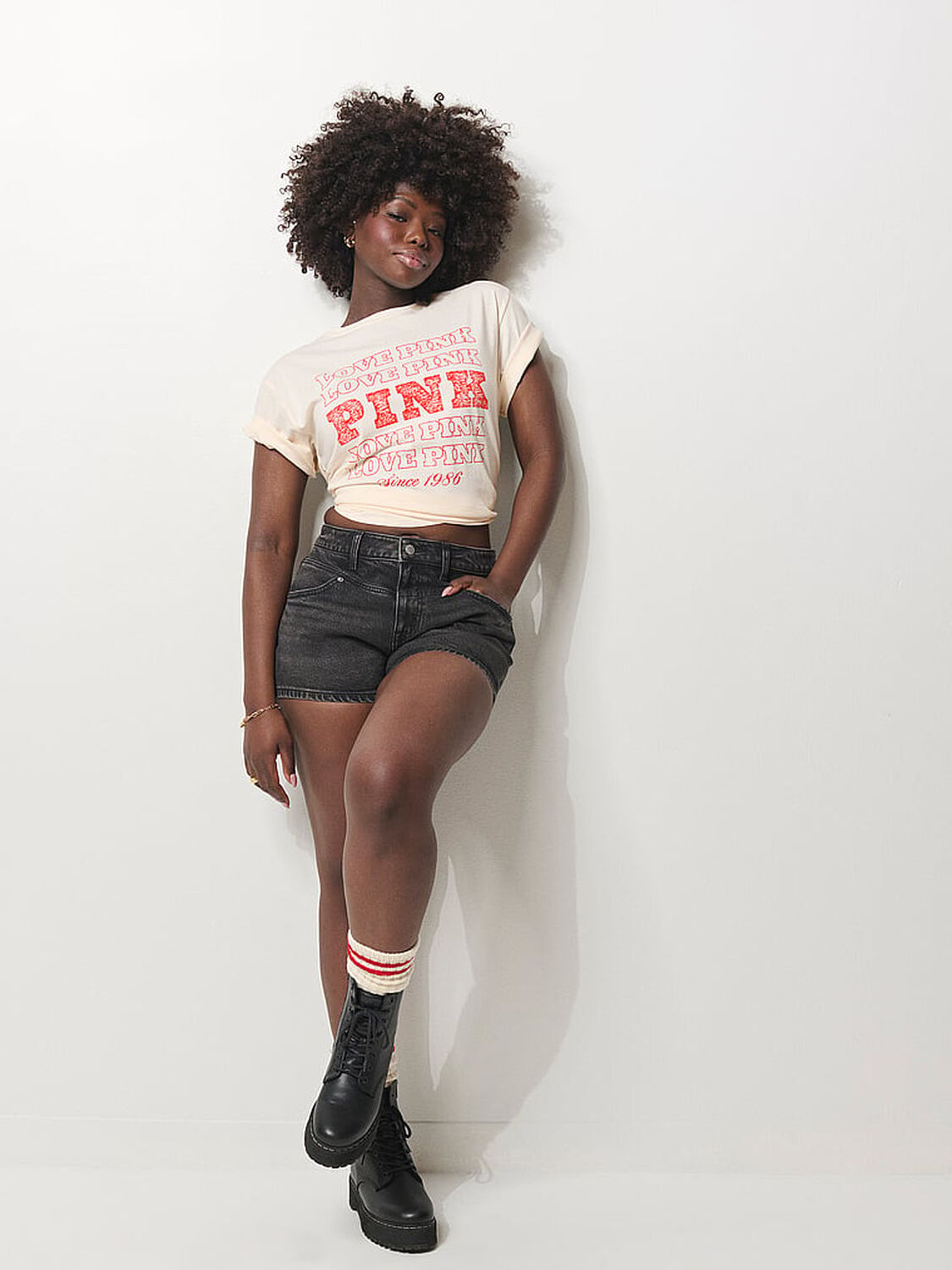 vs Pink Campus Cotton&trade; Tee Winter White 4 of 4 