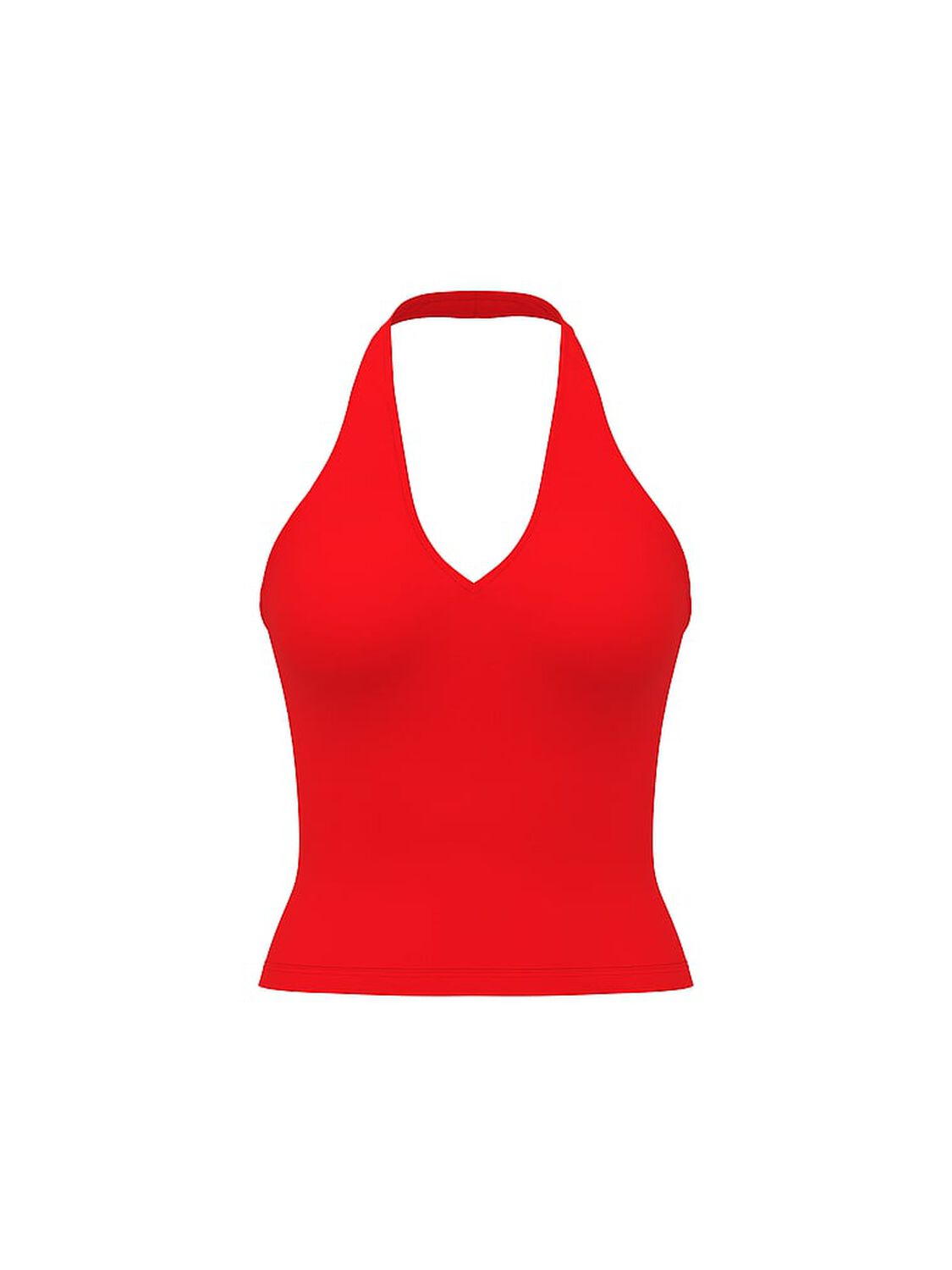 vs Pink Base Stretch Halter Tank Top Bright Vermillion 3 of 3 