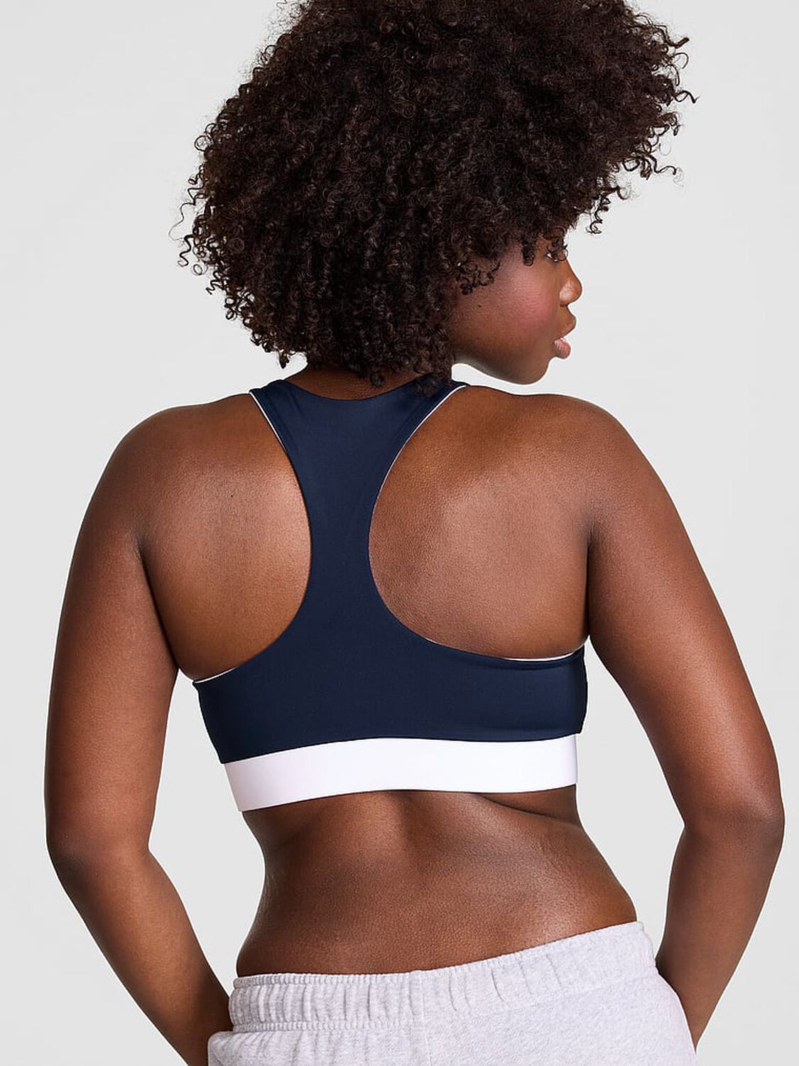 vs Pink PINK Relay&trade; Reversible Racerback Sports Bra Noir Navy 2 of 3 