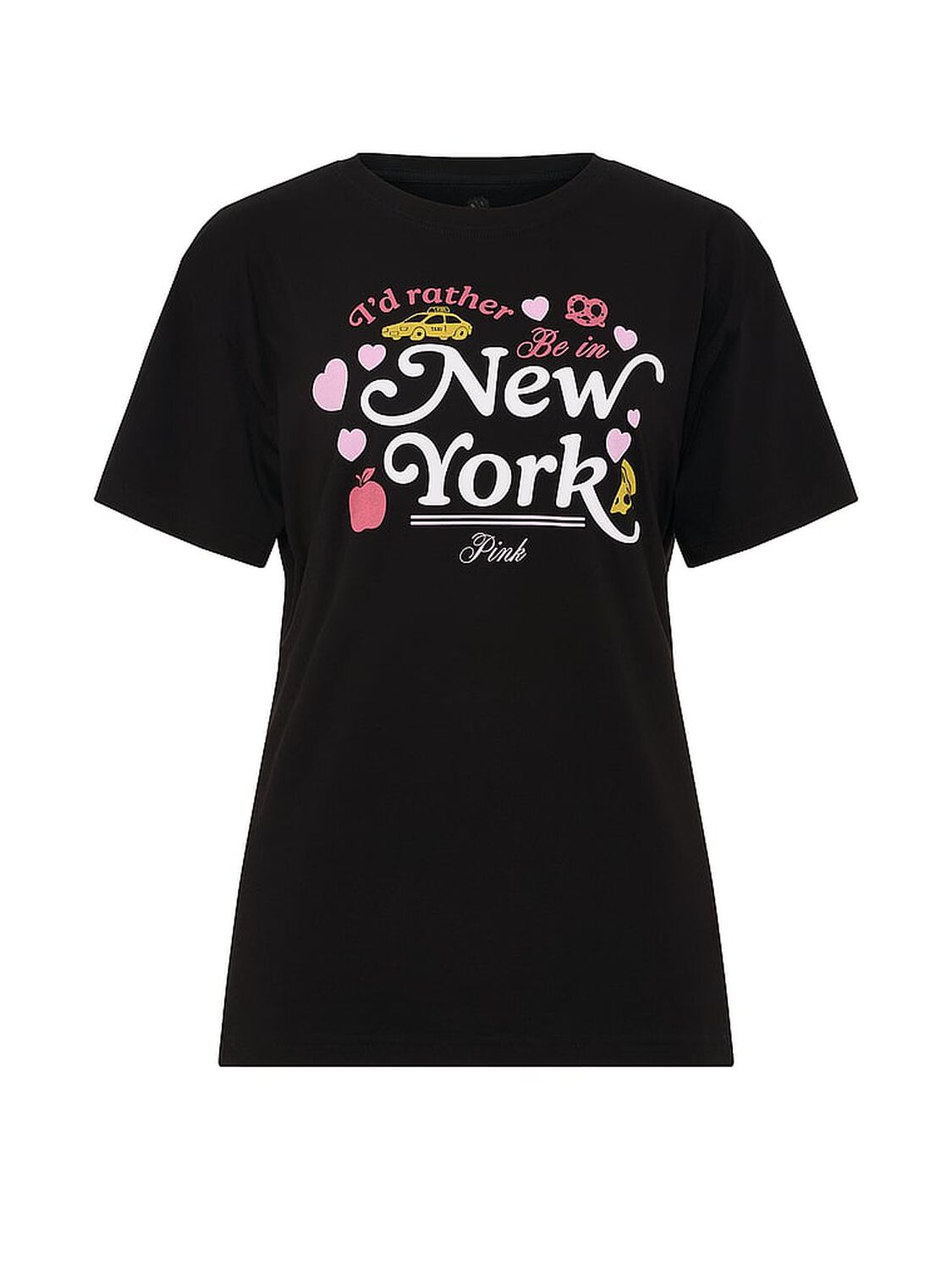 pink Pink Campus Cotton&trade; Tee Pure Black 3 of 4 