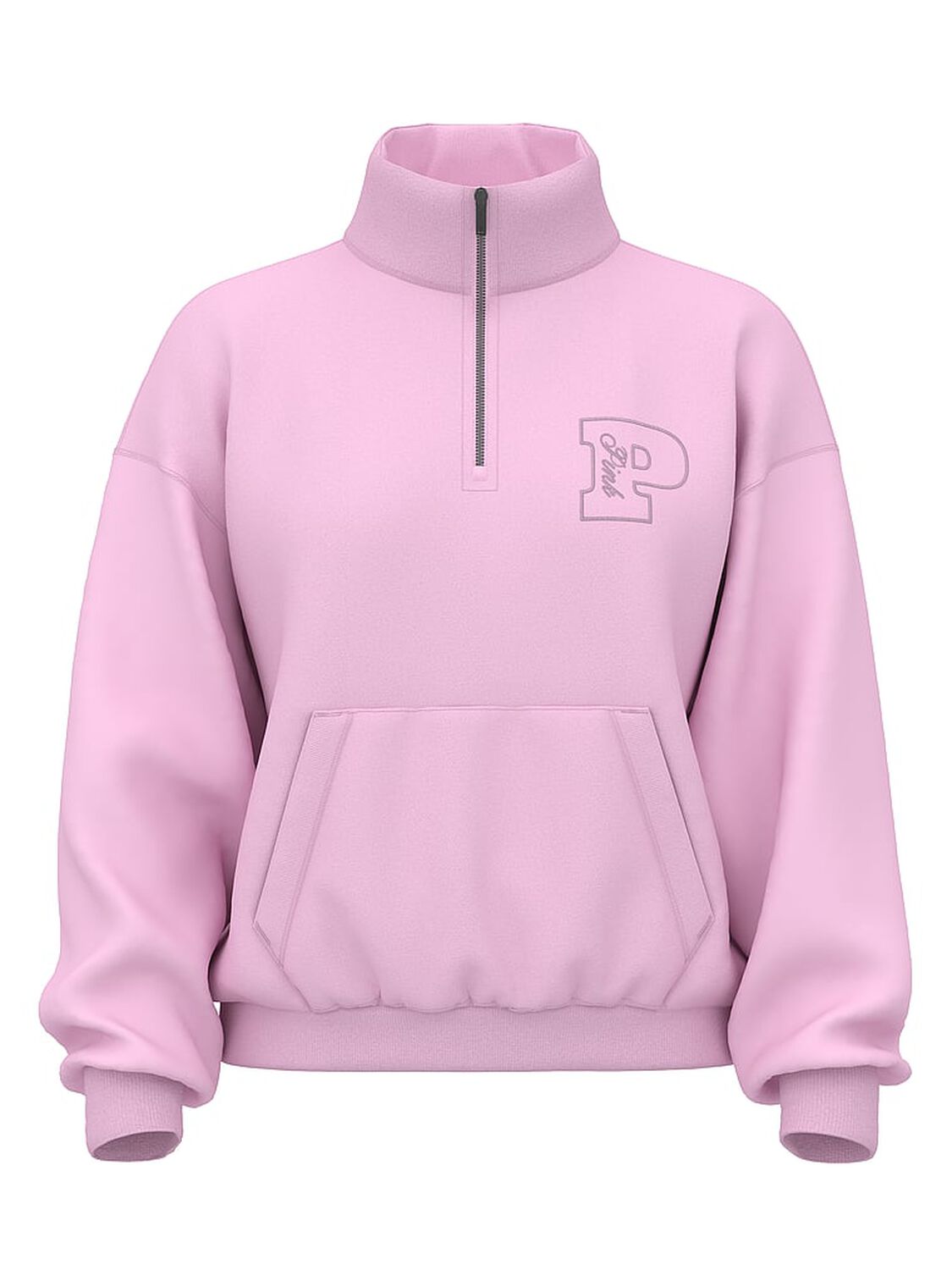 vs Pink Ivy Fleece Quarter-Zip Sweatshirt Hushed Lilac 1 of 2 