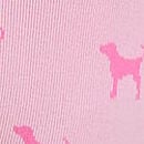 Seamless Thong Panty, Pink Tulip Dog Print, swatch
