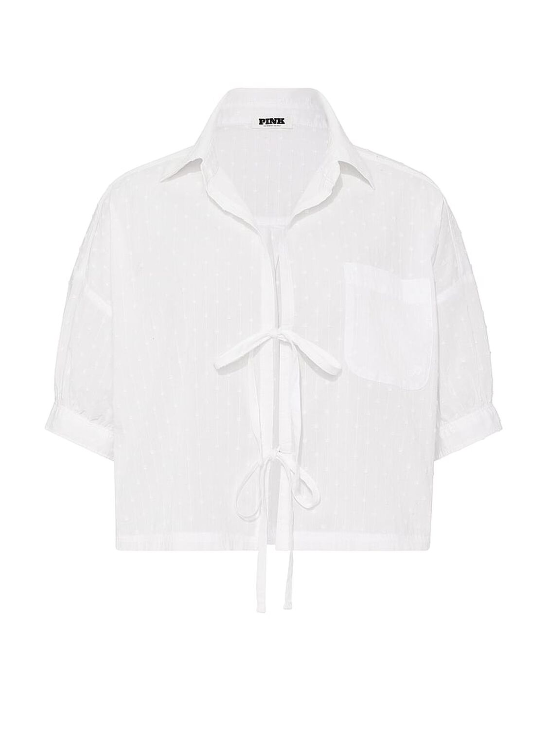 vs Pink Coastal Cutie Tie-Front Sleepshirt White 3 of 3 