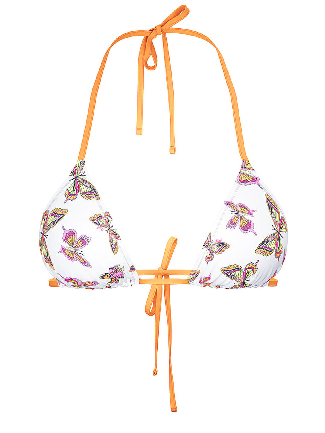 vs Pink Triangle String Bikini Top Limited Edition White Butterfly 3 of 3 