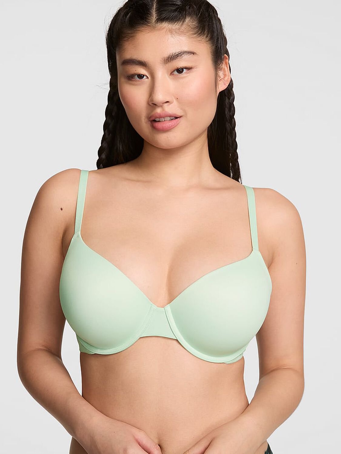 pink Pink Wear Everywhere Wear Everywhere Lightly Lined Full Coverage T-Shirt Bra Mint 1 of 3 