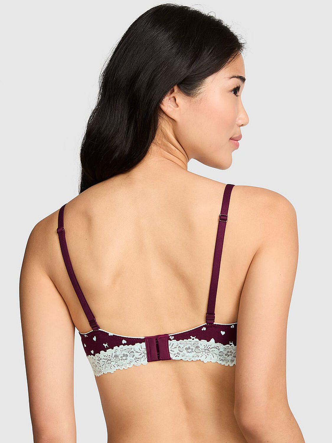 vs Pink Wear Everywhere&trade; Lightly Lined Full Coverage T-Shirt Bra Wild Rose Heart & Dog Print 2 of 3 