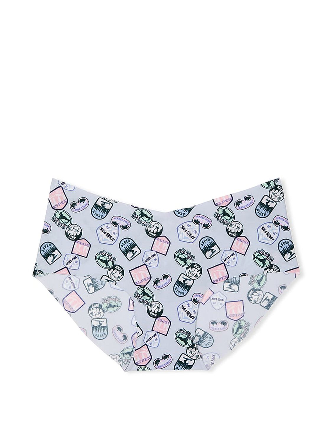 vs Pink No-Show Hiphugger Panty Hydrangea Blue Sticker Print 3 of 3 