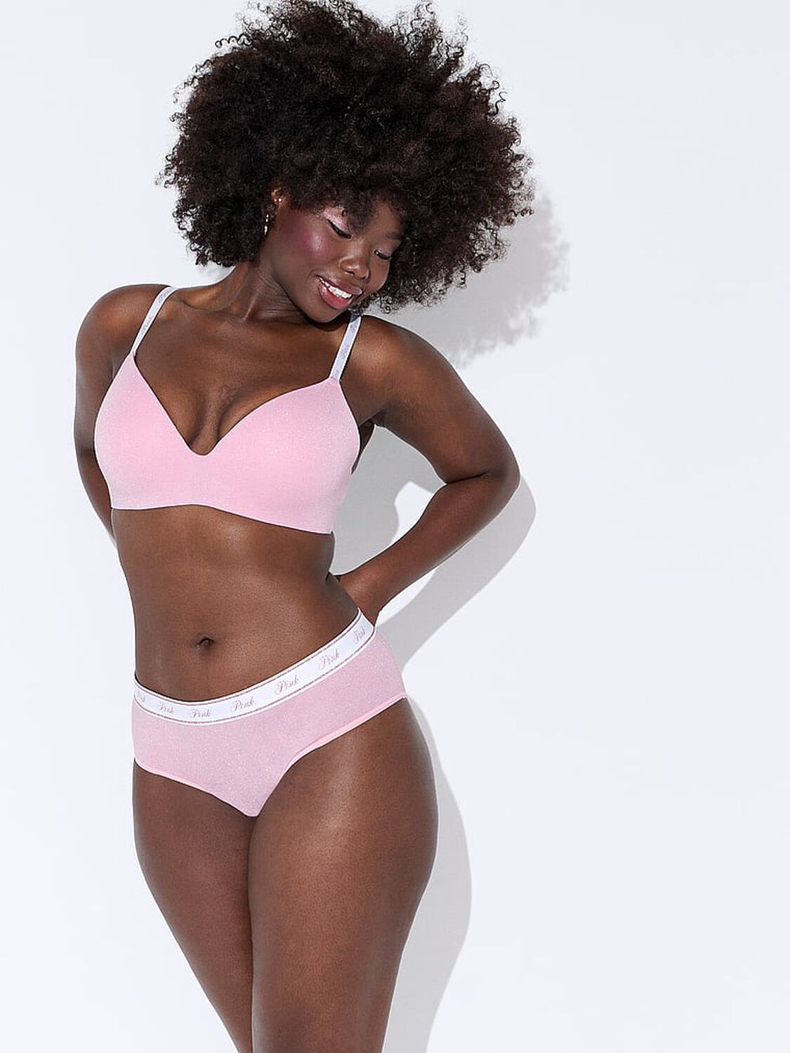 vs Pink Wear Everywhere Wear Everywhere Push-Up Wireless Bra Petal Pink 4 of 4 