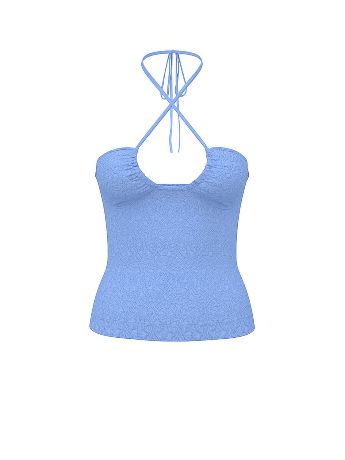 vs Pink Floral Jacquard Halter Top Seascape 3 of 3 