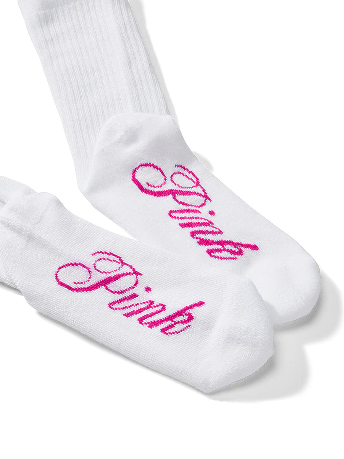 vs Pink 1-Pack Crew Socks White 2 of 2 