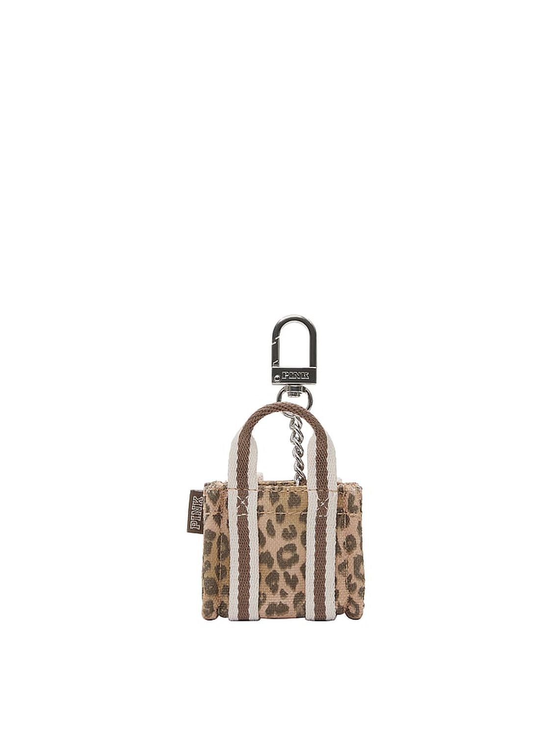 vs Pink Mini Tote Keychain Charm Leopard Print 2 of 2 