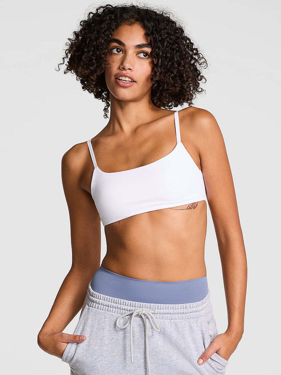 vs Pink Relay Square-Neck Sports Bra Vs White 3 of 3 