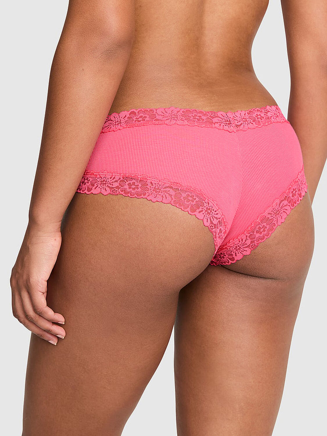 vs Pink PINK Wink&trade; Lace-Trim Cheeky Panty Love Me Pink 2 of 2 