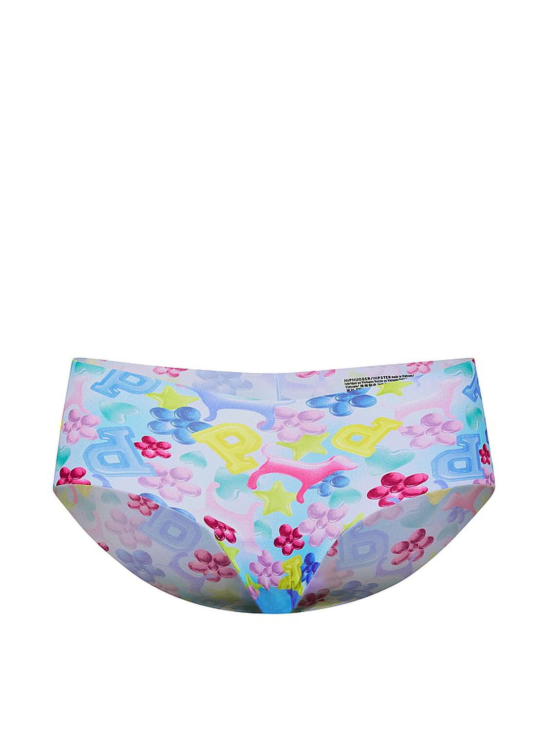 vs Pink No-Show Hiphugger Panty Blue Jellies Print 3 of 3 