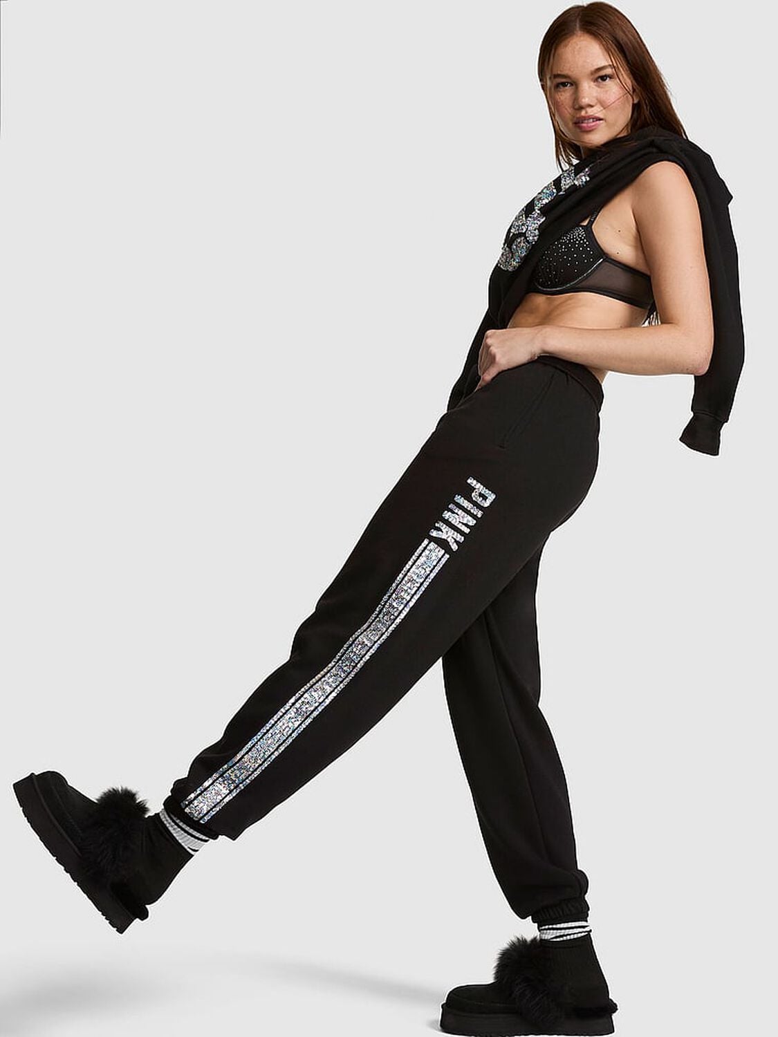 pink Pink Campus Fleece&trade;&nbsp;Sweatpants Black 1 of 3 