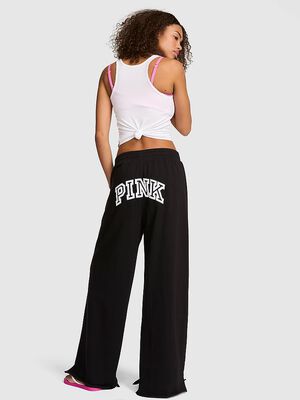 Campus Fleece&trade; Wide-Leg Split-Hem Sweatpants