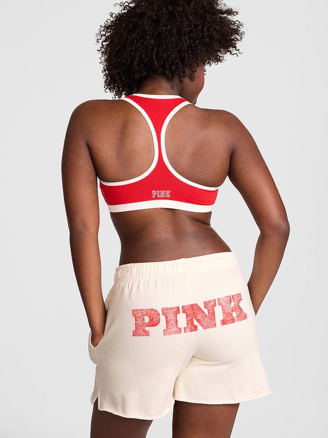 vs Pink Campus Fleece&trade; Shorts Winter White 2 of 4 