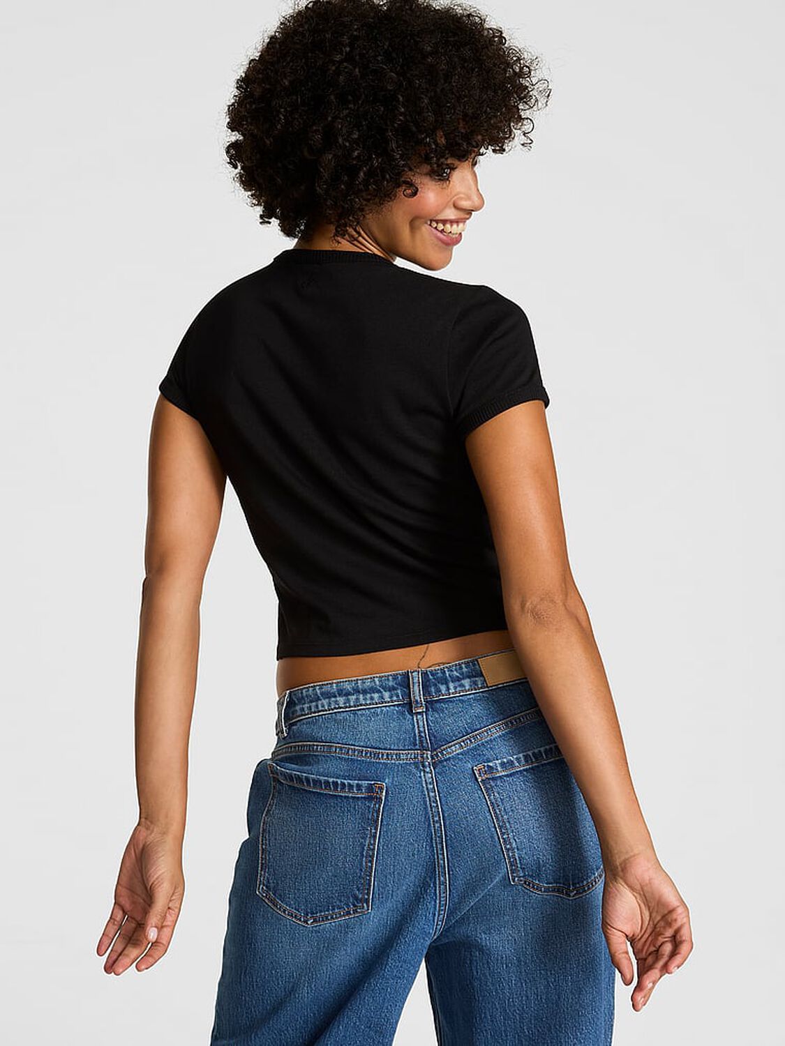 vs Pink Retro Cotton Tee Pure Black Ott Bling Capsule 2 of 3 