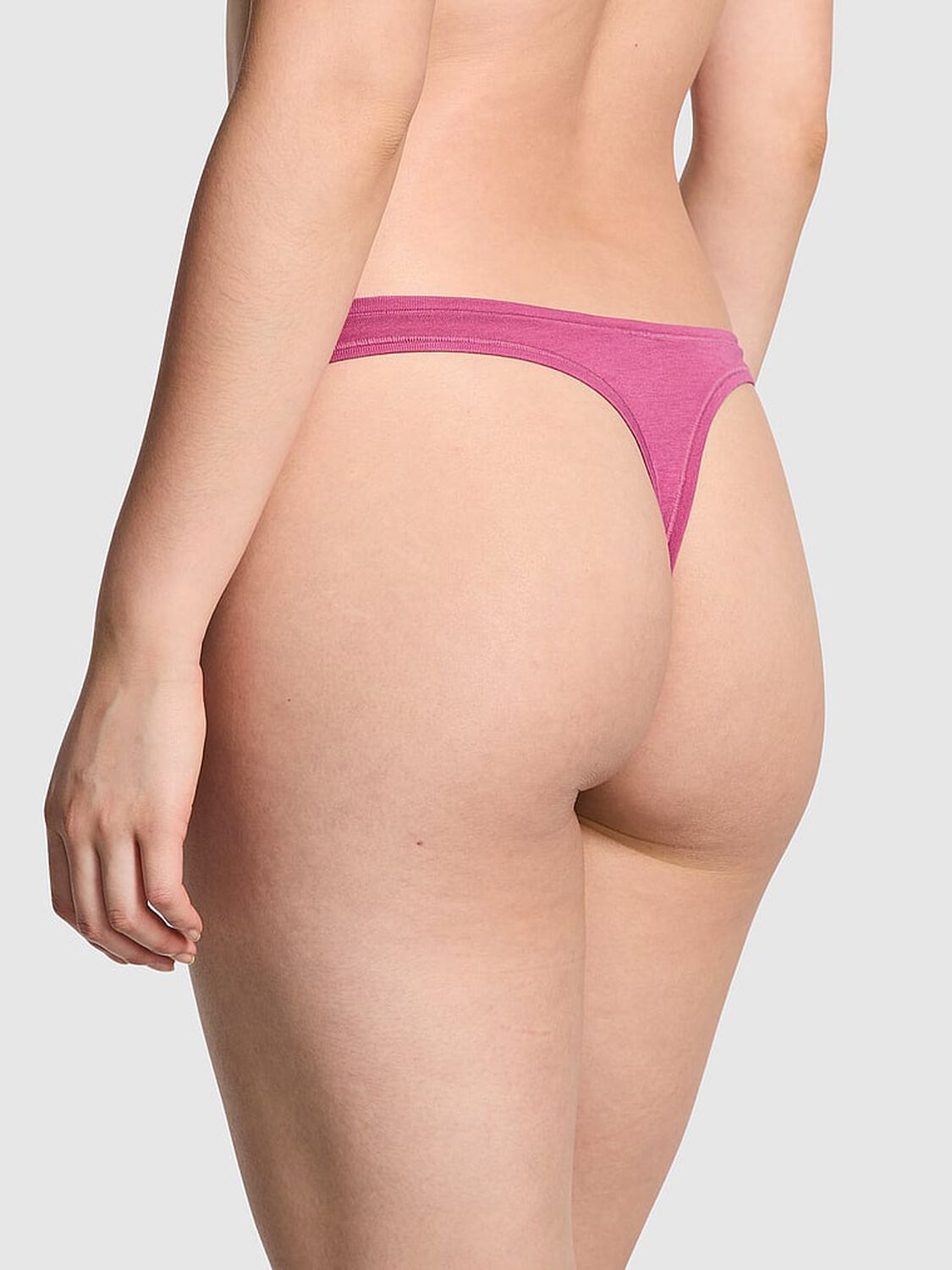 vs Pink Cotton High-Leg Thong Panty Midnight Mauve 2 of 3 