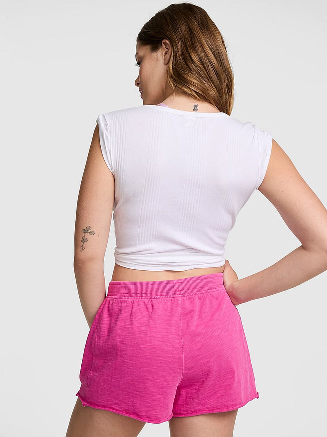 vs Pink Lightweight Lounge A-Line Shorts Pink Fire 2 of 2 