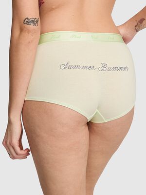 Logo Cotton Shine Boyshort Panty