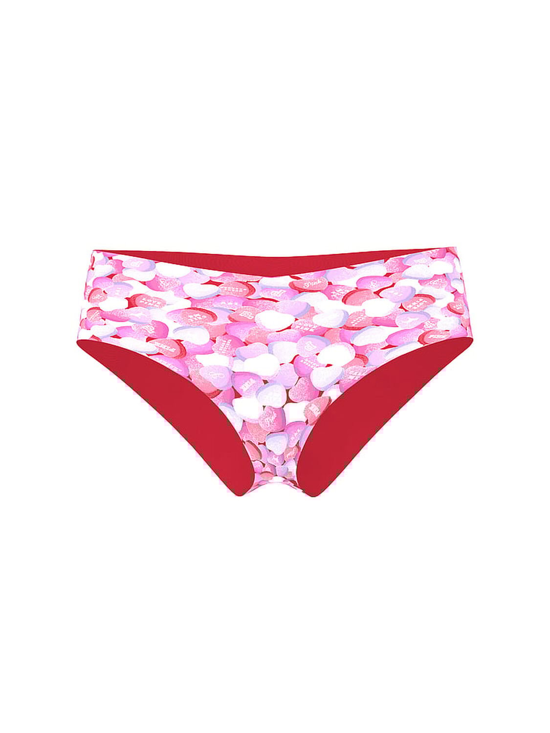 vs Pink No-Show Cheeky Panty Pink Photo Real Candy Heart 3 of 3 