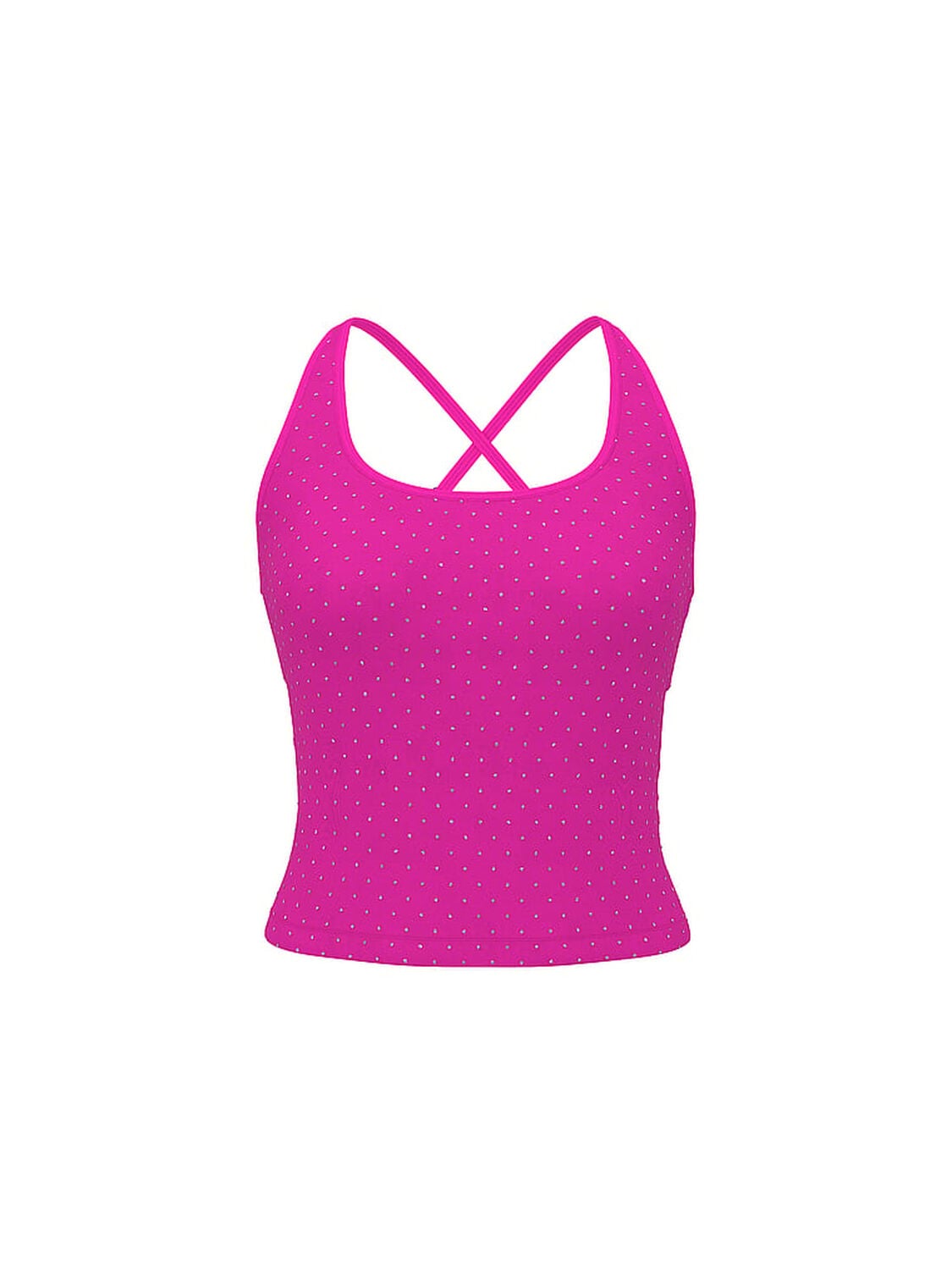 pink Pink All-Day Cotton Square-Neck Bra Tank Pink Fire Bling Rocker Capsule 3 of 4 