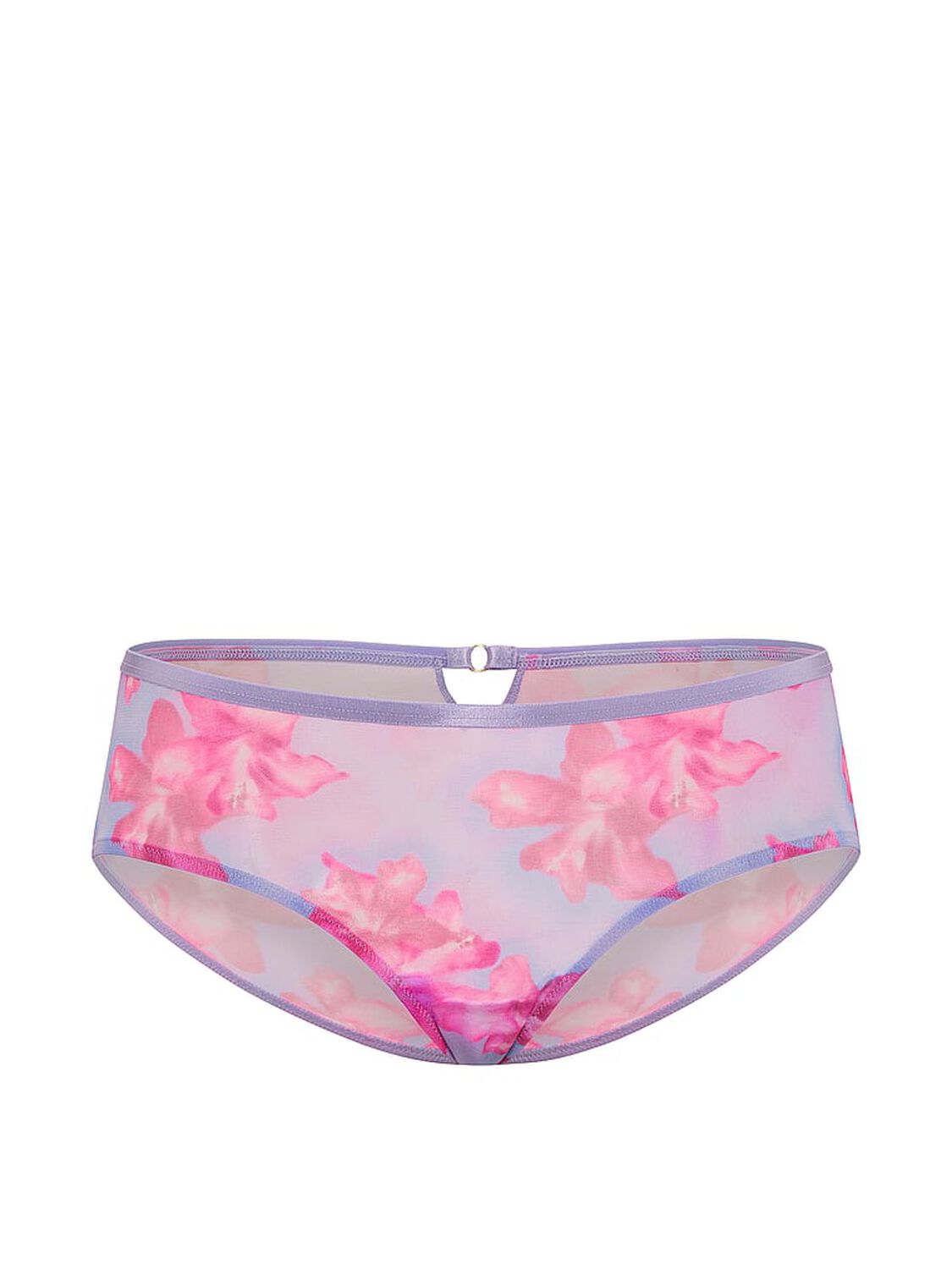 vs Pink Mesh Hiphugger Panty Sweet Lavender Hibiscus Floral Print 3 of 3 