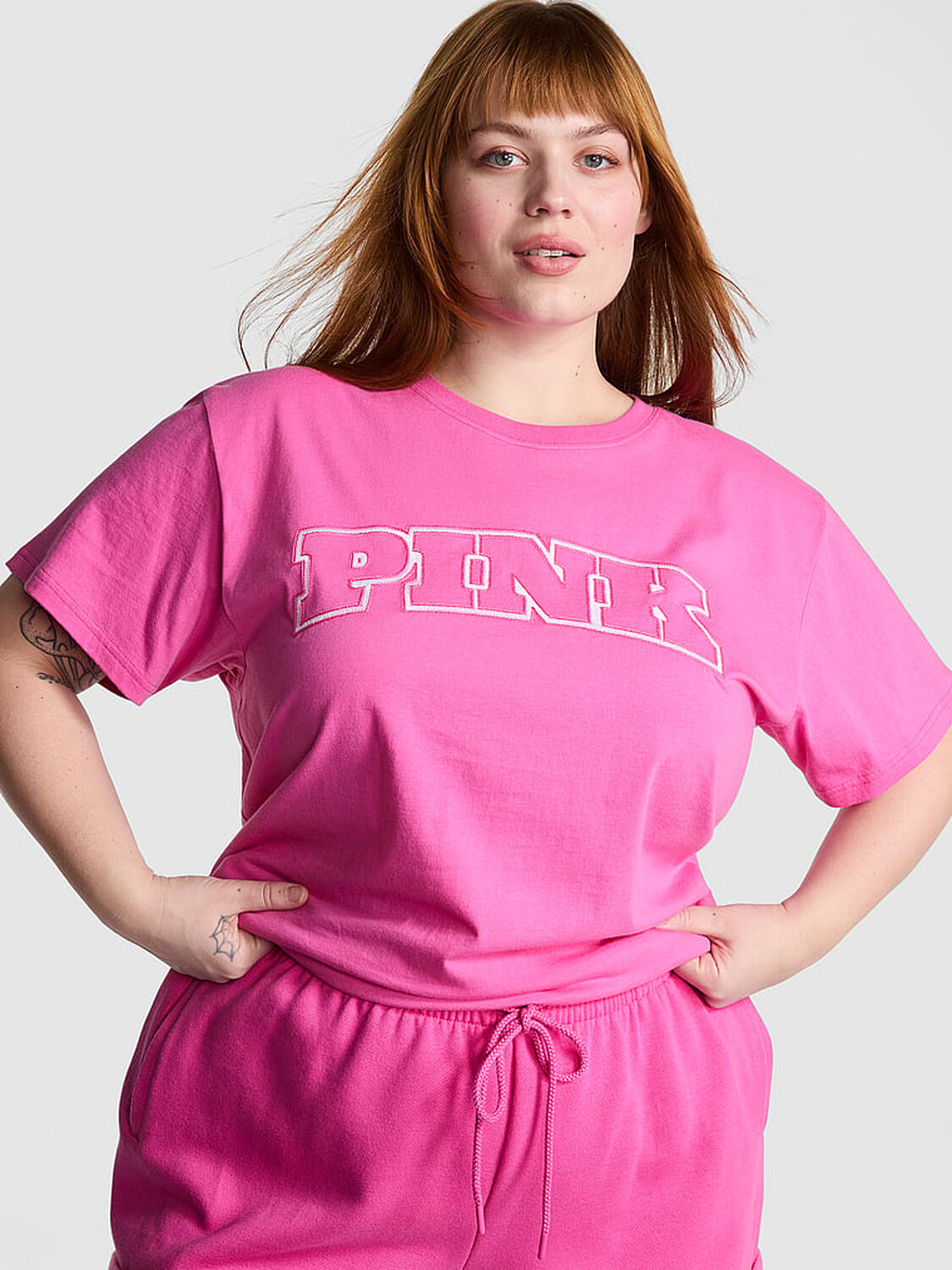vs Pink Campus Cotton Tee Pink Gossip 1 of 3 