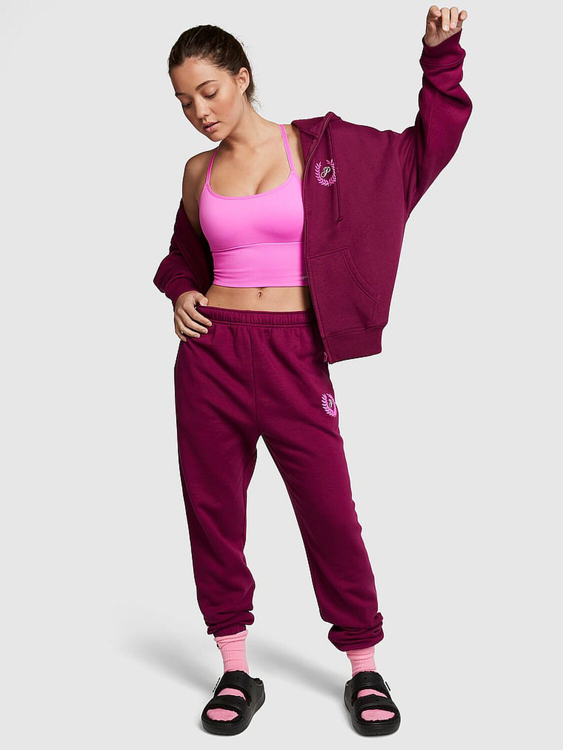 vs Pink Ivy Fleece High-Waist Sweatpants 4 of 5 