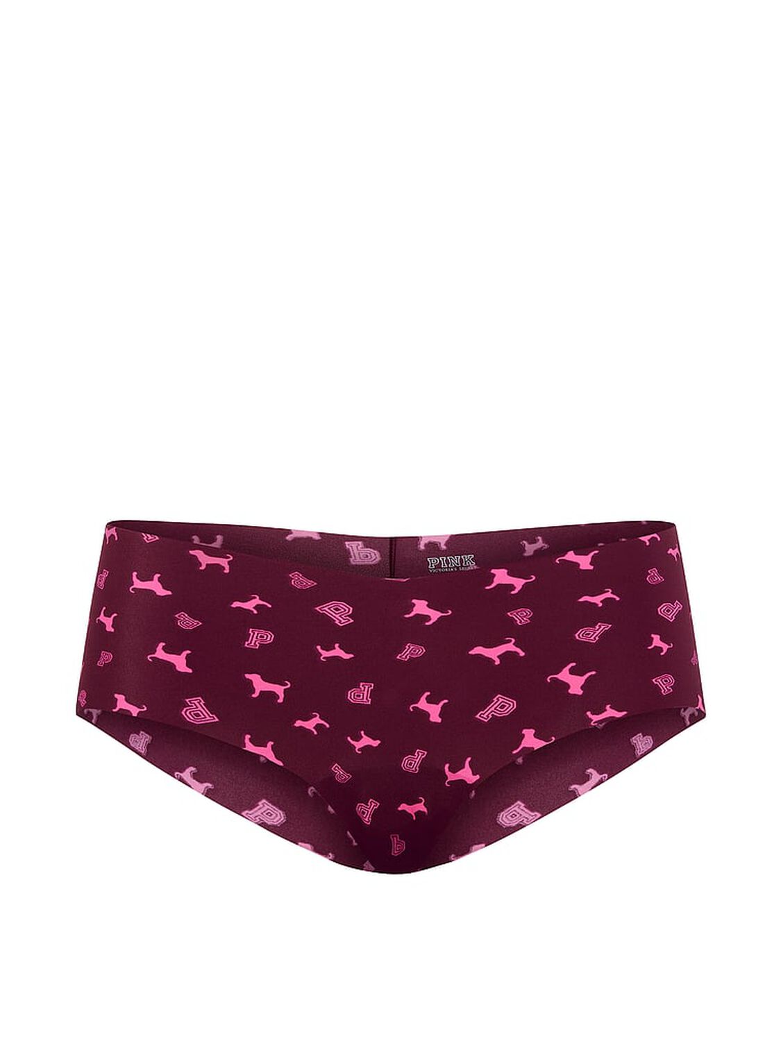vs Pink No-Show Cheeky Panty Wild Rose Logo Dog 3 of 3 