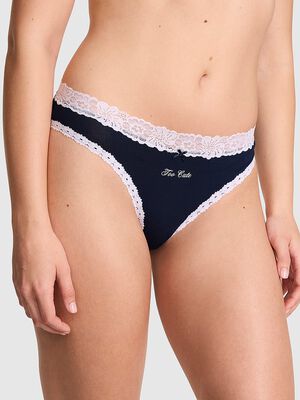Cotton Lace-Trim Cheeky Panty