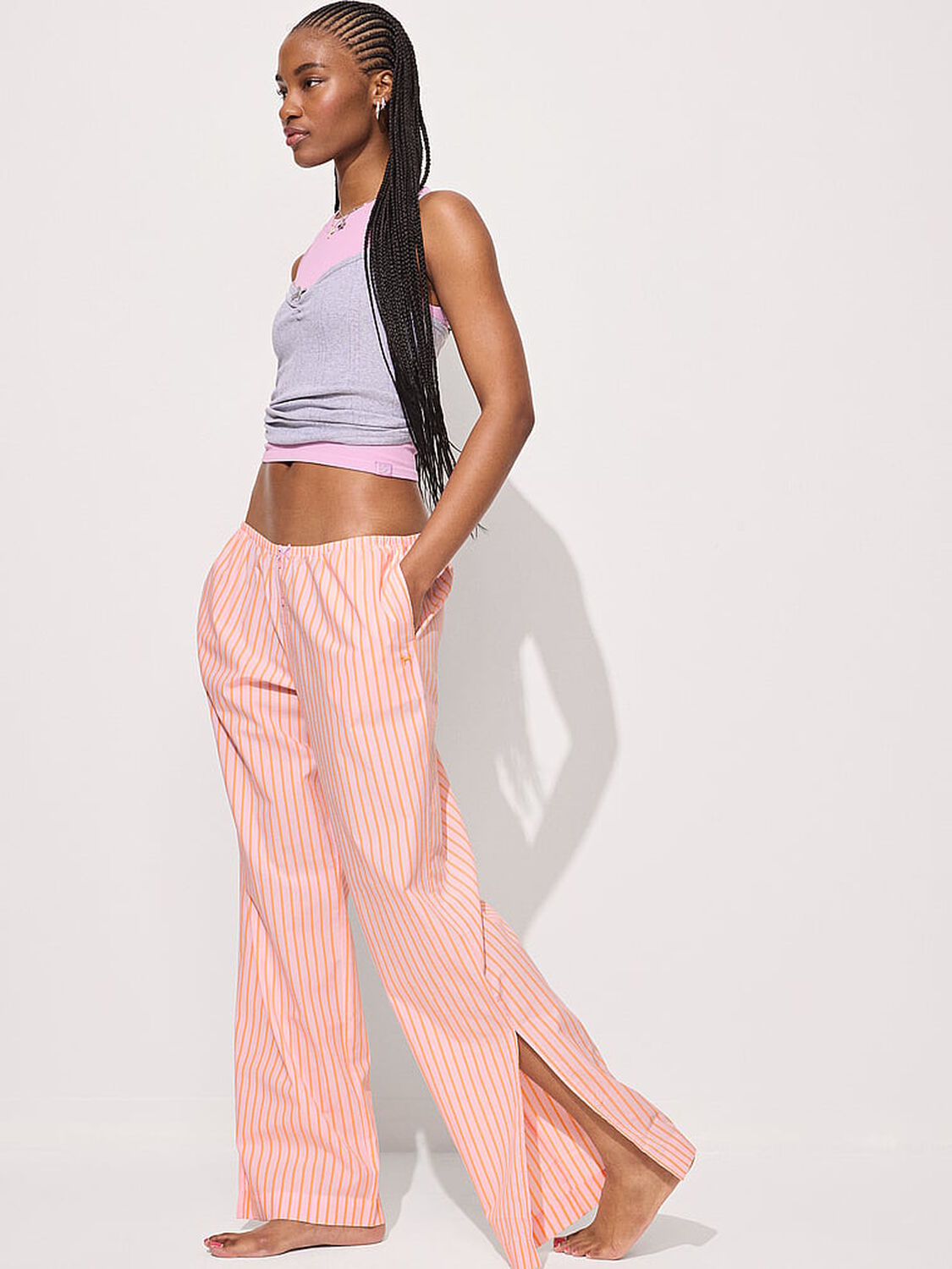 vs Pink Sweet Dreams Pajama Pants Vitamin C Stripes 4 of 4 