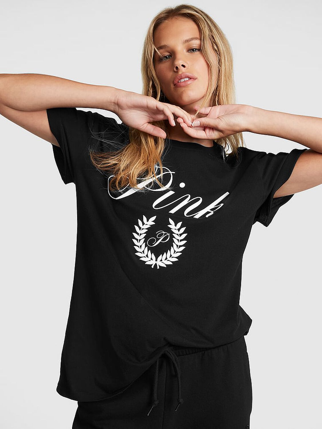 vs Pink Campus Cotton Tee 1 of 4 